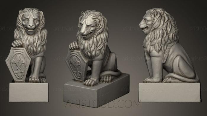 Figurines lions tigers sphinxes (STKL_0152) 3D model for CNC machine